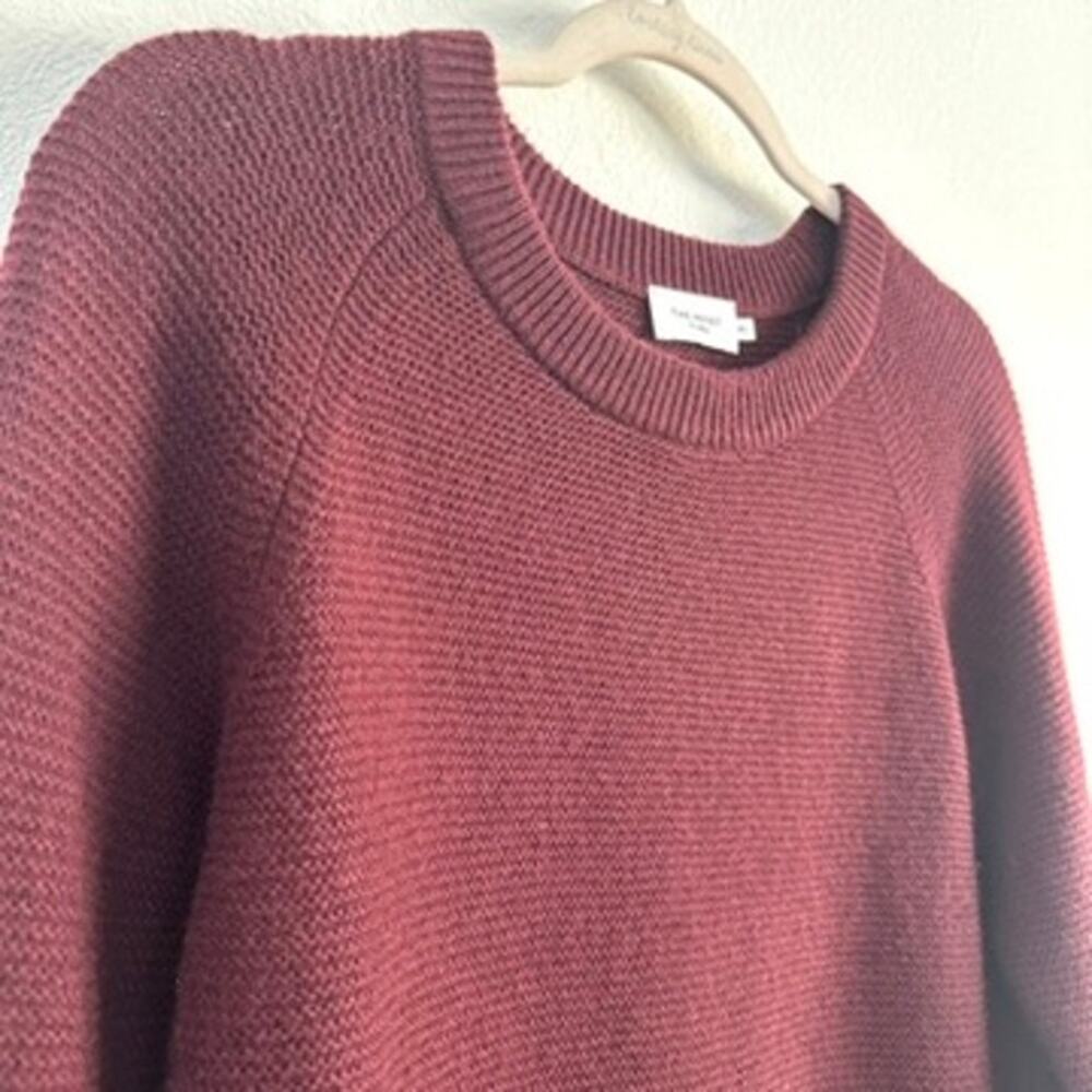 The Reset R Label Funnel Neck Wool Cashmere Sweater Baked Cherry M Minimalist - Picture 3 of 6